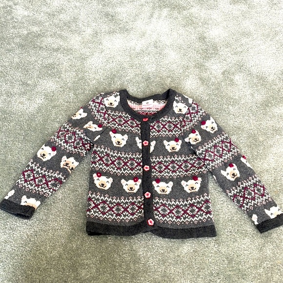Hanna Anderson Bear Cardigan - Picture 1 of 6